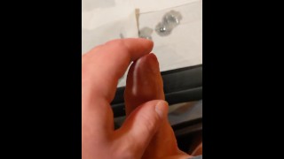 Quick Close-up Cumming and Grunting on Computer Chair (#1)