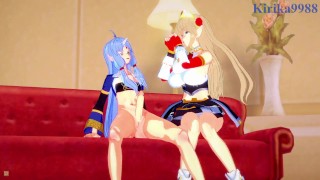 Neige Hausen and Suzuka-Hime have intense futanari sex - SRW OG Saga: Endless Frontier Hentai