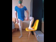Preview 1 of Twink in ballet suit masturbates and ejaculates