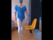 Preview 2 of Twink in ballet suit masturbates and ejaculates