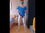 Preview 5 of Twink in ballet suit masturbates and ejaculates