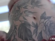 Preview 1 of Tattooed Redhead Alt Girl Penny Archer Plays with Her Natural Tits Before A Doggystyle Fucking