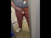 Preview 5 of BigBullB0ss wank on a train gigantic cum load on toilet mirror