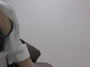 Preview 2 of POV ASMR]Called by a boss wearing black pantyhose and played with a handjob.Countdown Japanese