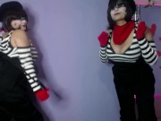 Preview 3 of Chica en cosplay baila mientras se quita algunas prendas (soft)
