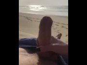 Preview 4 of Dick Flash: A French beurette surprises me on the beach and ends up making me cum