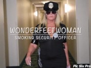 Preview 1 of WonderFeetWoman Smoking Security Officer Preview