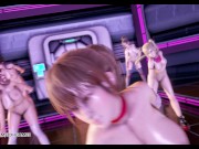 Preview 2 of [MMD] PinkCat - Doa Hot Naked Dance Katsumi Marie Rose Nyotengu Honoka Ayane 4K 60FPS