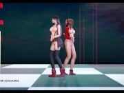 Preview 1 of [MMD] Berry Good - Mellow Mellow Nude Kpop Dance Tifa Lockhart Aerith Final Fantasy 7 Remake
