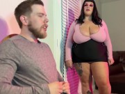 Preview 4 of Bitchy BBW Boss Marilyn Mayson Has Her Way with Her Dumb Jock Employee's Big Cock - Steve Rickz