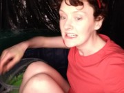 Preview 6 of Naughty Jennifer pours gunge over her head in t-shirt & shorts