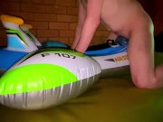 Preview 1 of Blue Intex Air Strike plane fuck on waterbed