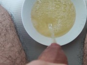 Preview 3 of Long morning piss into a bowl