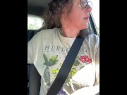 Preview 2 of Gorgeous Milf Cums INTENSELY in PUBLIC at McDonalds Drive-Thru with LOVENSE LUSH CONTROL