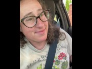 Preview 5 of Gorgeous Milf Cums INTENSELY in PUBLIC at McDonalds Drive-Thru with LOVENSE LUSH CONTROL