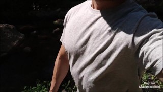 Jerking off with this big dick in the Wild on a trekking day