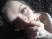 Preview 5 of Blowjob With Dog Walker In The Woods