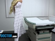 Preview 1 of Perv Doctor - Young Blonde Babe With Excessive Masturbation Sickness Gets A Full Vaginal Check-Up