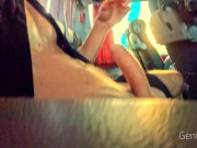 Preview 2 of PUBLIC BUS ADVENTURE: I show my hard cock to a sexy cutie lady...she can't resist.