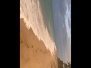 Preview 4 of WET n WILD Step SiS pissing on beach then pussy & ass covered in piss before she sucks it clean!!! P