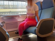 Preview 6 of CRAZY slut teen gets dirty on the train and gives me a blowjob among the passengers - SUB ITA&ENG