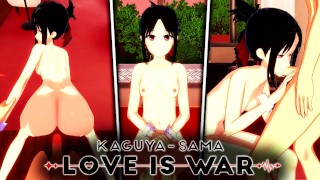 Kaguya Shinomiya and Chika Fujiwara have 3P sex with an old man - Kaguya-sama Love Is War Hentai