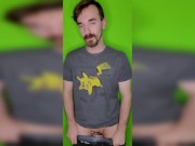 Preview 3 of Just a guy in a Pikachu shirt showing off his cock.