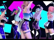 Preview 2 of [MMD] EXID - DDD Hot Kpop Dance Ahri Akali Evelynn Kaisa Seraphine League of Legends KDA