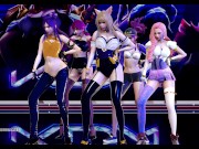 Preview 3 of MMD BlackPink - KiIIThisLove Striptease Dance Ahri Akali Kaisa Evelynn Seraphine KDA