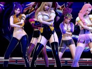 Preview 4 of MMD BlackPink - KiIIThisLove Striptease Dance Ahri Akali Kaisa Evelynn Seraphine KDA