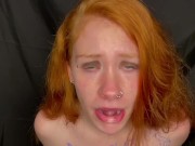 Preview 3 of Redhead ahegao n drool compilation