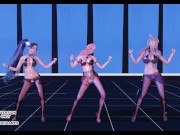 Preview 5 of [MMD] Kara - Step Sexy Kpop Hot Dance Ahri Kaisa Seraphine KDA League of Legends