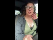 Preview 4 of Beautiful Curvy Milf Orgasms from Lovense Lush Control Public Drive Thru and Mall FULL VIDEO 40 mins