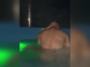 Preview 2 of Hot body wife caught with husband best friend on hot tub. 11:16 he do it again