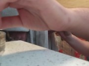 Preview 6 of I suck a cigarette and a cock in the kitchen. swallowed a mouthful of cum