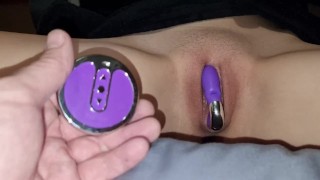 Playing with my 18yo gf and a sex toy
