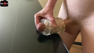 Vocal Guy Cumming alot while Fucking Fleshlight with Moans and Dirty Talk - 4K