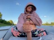Preview 6 of Fast handjob in the boat