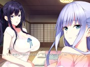 Preview 3 of 【エロゲー 水蓮と紫苑動画3】水蓮ねぇと紫苑ちゃんに挟まれて寝ることに・・これは理性がもたない。(爆乳抜きゲー実況プレイ動画(体験版) Hentai game)