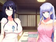 Preview 4 of 【エロゲー 水蓮と紫苑動画3】水蓮ねぇと紫苑ちゃんに挟まれて寝ることに・・これは理性がもたない。(爆乳抜きゲー実況プレイ動画(体験版) Hentai game)