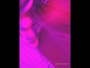 Preview 4 of Teen girl playing and masturbs with pink huge dildo in 002 suit cosplayer anime pussy close up Led