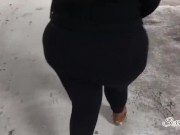 Preview 4 of Candid Latina ass in parking lot