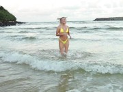 Preview 3 of Sexy hot girl on the beach in a tiny hot bikini!!!