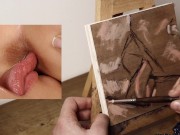Preview 3 of JOI OF PAINTING EPISODE 35 - Season 3 Rim Job