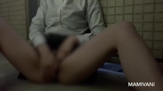 I did the washlet female orgasm in the men's restroom. Japanese Amateur