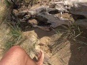 Preview 6 of A stranger surprises me naked to finger at the beach and jerks off on me I want him to fuck me