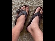 Preview 4 of Morning feet in gator sandals