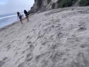 Preview 1 of 3 Beach sluts find two lucky bbc to fuck on beach