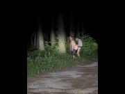 Preview 2 of We fucked in the forest 😜😈🔥 He made me eat my cum 💦🥵