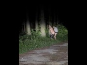 Preview 4 of We fucked in the forest 😜😈🔥 He made me eat my cum 💦🥵